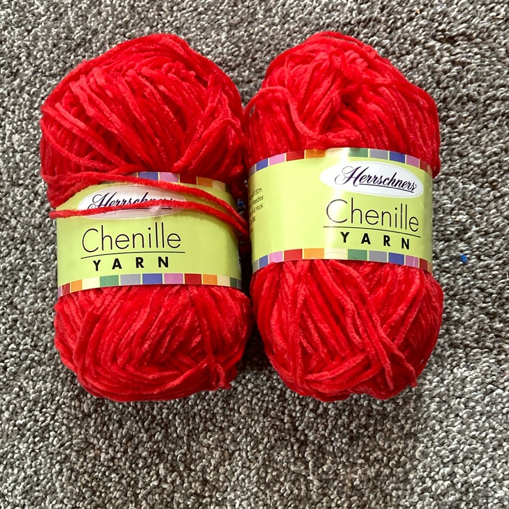 Herrschners Chenille Yarn - Lot of 2
